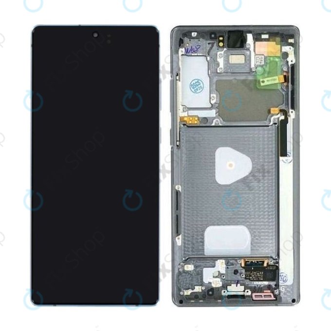 Wyświetlacz do Samsung Note 20 N980B, Ekran dotykowy z ramką, GH82-23495A, GH82-23733A, Mystic Gray, Genuine Service Pack