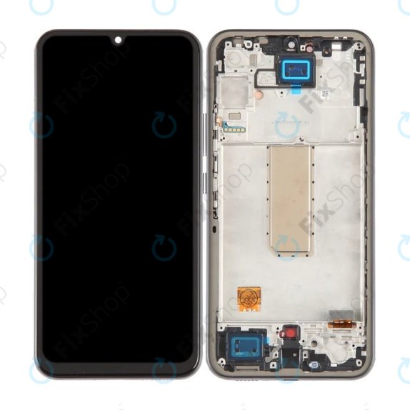 Wyświetlacz OLED do Samsung A34 5G A346B, Ekran dotykowy z ramką, Czarny, Black