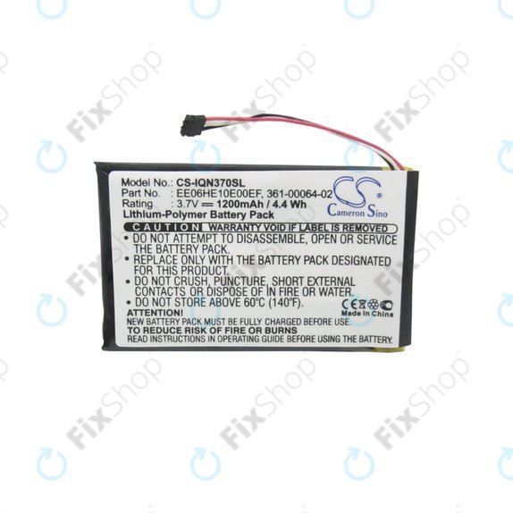 Bateria do Garmin Nuvi 3700, 3760, 3760T, 3790, 3790T, 361-00046-02, 361-00064-02, EE06HE10E00EF, 1200mAh, HQ