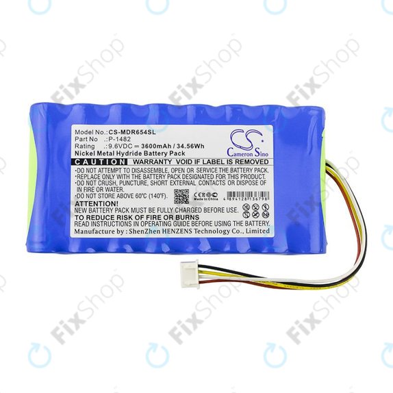 Bateria do Chauvin Arnoux 6116, 8335, Scopix Mobiles Oscilloscope II, Megger CA 6543, 3600mAh, Ni-MH, 9.6V, P-1482, HQ
