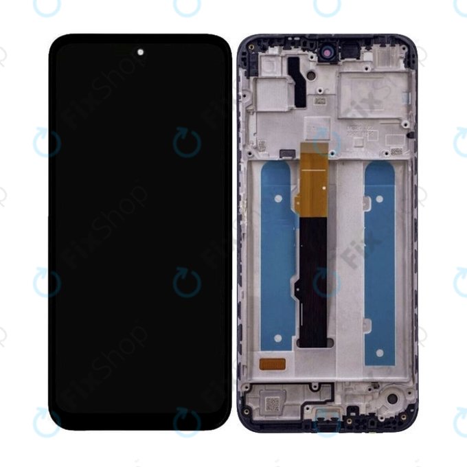 Wyświetlacz OLED do Motorola Moto G42 XT2233, Ekran dotykowy z ramką, Czarny, Black