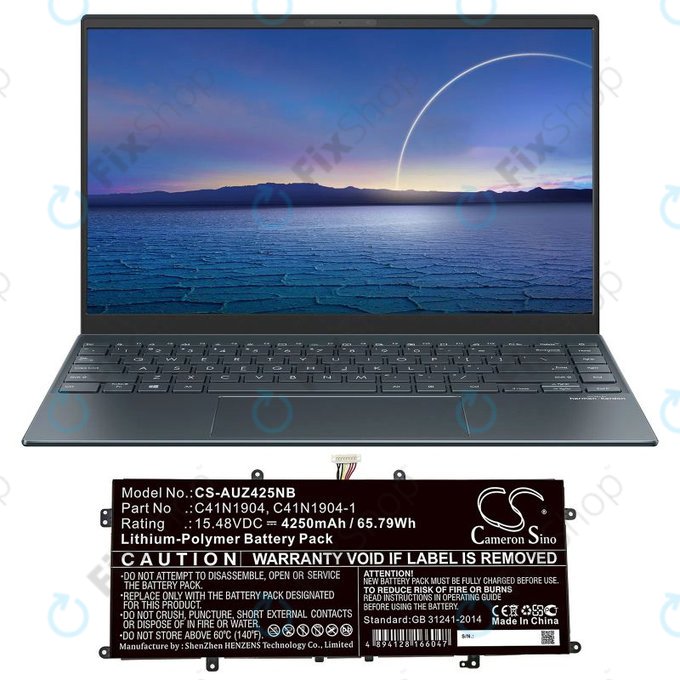 Bateria do Asus Zenbook 13, Zenbook 14, 4250mAh, Li-Pol, 15.48V, C41N1904, HQ