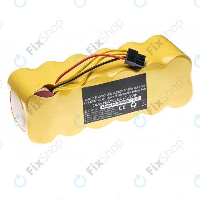 Bateria do Ecovacs Deebot CR120, KK-8, X500, LP43SC2000P, Ni-MH, 14,4V 3000mAh