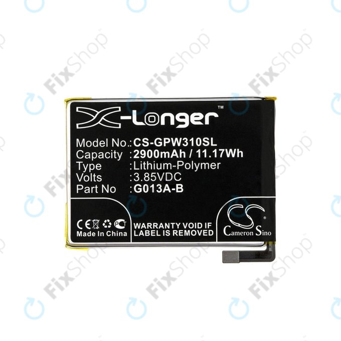 Bateria dla Google Pixel 3, 2900mAh, Li-Pol, 3.85 V, G013A-B, HQ