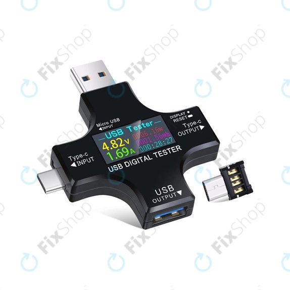 Cyfrowy tester USB z USB C i USB 3.0, Eversame 2w1