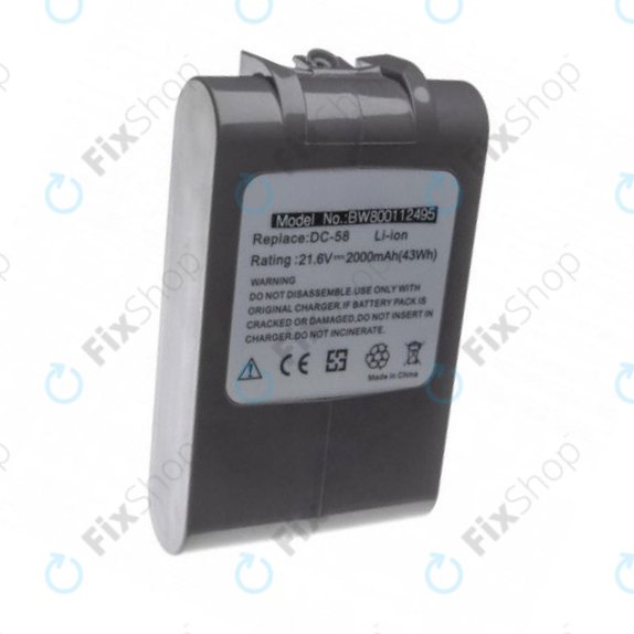 Bateria do Dyson DC-seria, V6, 965874-02, Li-Ion, 21,6V 2000mAh