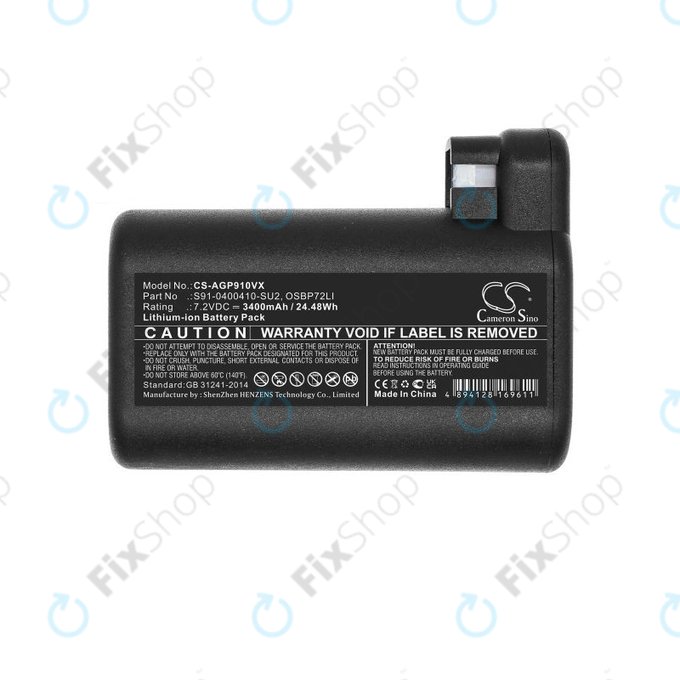 Bateria do AEG RX-seria, Electrolux E, P-seria, S91-0400410-SU2, OSBP72LI, OSBP72LI25, Li-Ion, 7,2V 3400mAh, HQ