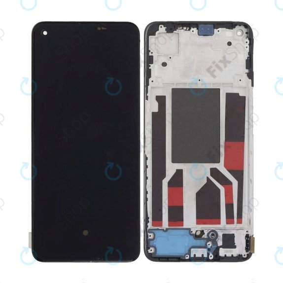 Wyświetlacz OLED do Oppo Reno 8 CPH2359, Ekran dotykowy z ramką, Shimmer Black