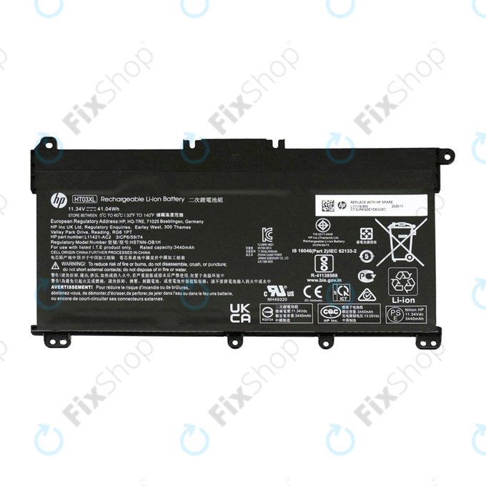 Bateria do HP 15-da0032nc, Li-Ion, 11.4V, 3440mAh, 77052359, Genuine Service Pack