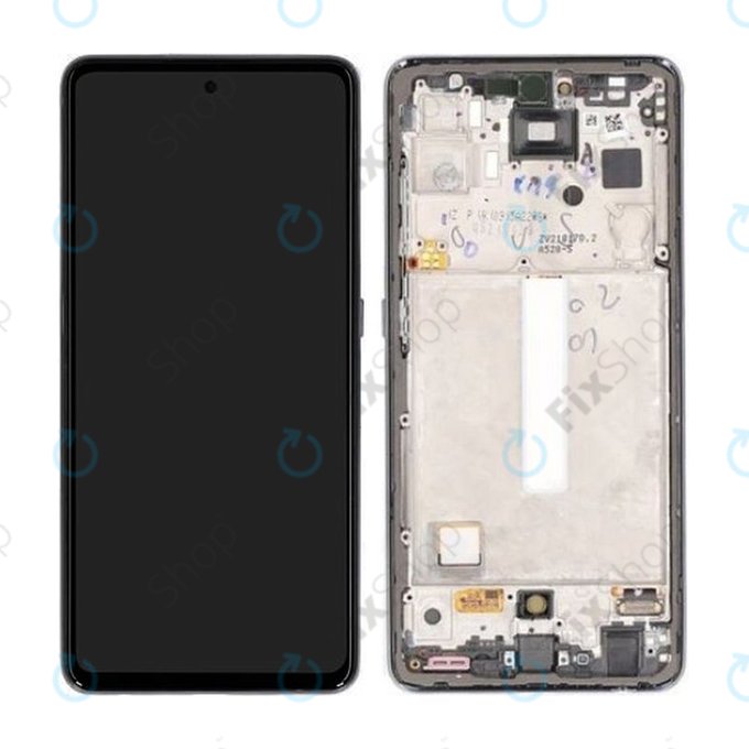 Wyświetlacz do Samsung A52s 5G A528B, Ekran dotykowy z ramką, GH82-26861A, GH82-26863A, GH82-26910A, GH82-26909A, Awesome Black, Genuine Service Pack