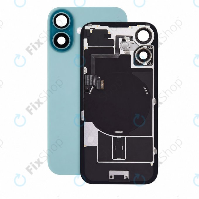 Szkło tylnej obudowy do iPhone 16, Teal, Pulled A
