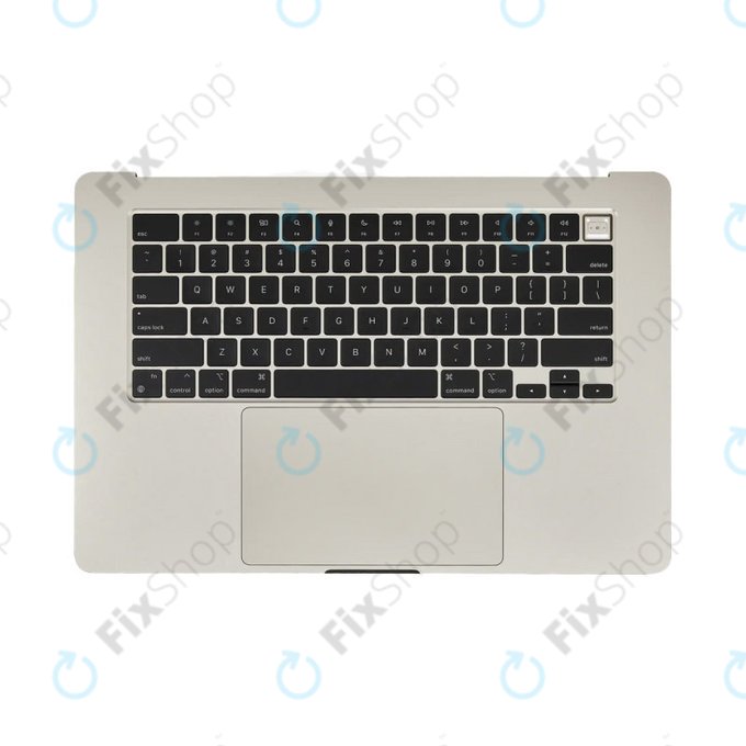 Górna rama klawiatury do MacBook Air 15", A3114 (2024), z klawiaturą US i baterią, Starlight, 661-40268, Genuine Apple