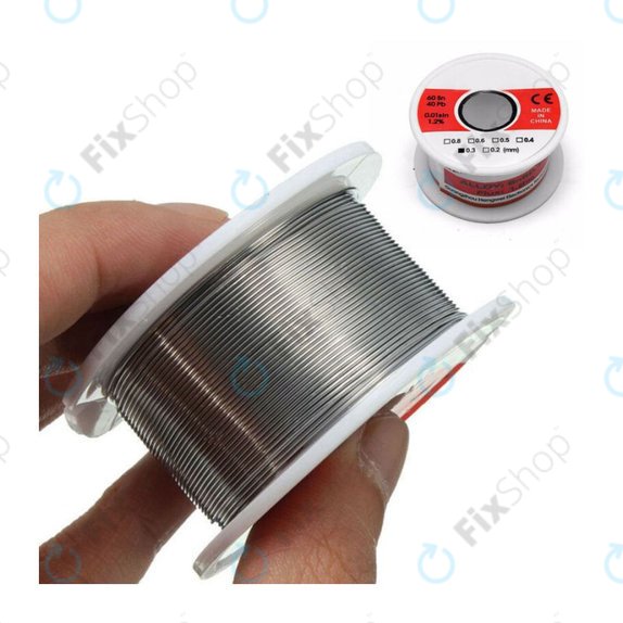 Drut lutowniczy do precyzyjnych prac Sn/Pb – 0.3mm (50g), Kaisi