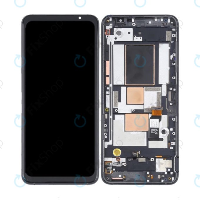 Wyświetlacz OLED do Asus ROG Phone 5 ZS673KS, Ekran dotykowy z ramką, Phantom Black