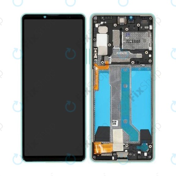 Wyświetlacz do Sony Xperia 10 IV XQCC54, Ekran dotykowy z ramką, A5047175A, Miętowy, Mint, Genuine Service Pack