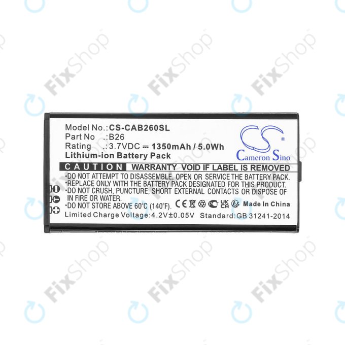 Bateria do Cat B26, 1350mAh, Li-Ion, 3.7V, B26, HQ