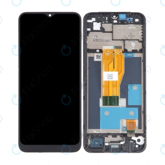 Wyświetlacz do Realme C30 RMX3581, Ekran dotykowy z ramką, Lake Blue, TFT