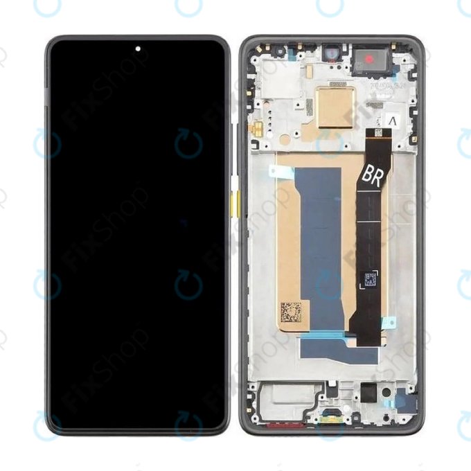 Wyświetlacz dla Xiaomi Poco X7 Pro, Ekran dotykowy z ramką, Yellow, 56000100O1000, Genuine Service Pack