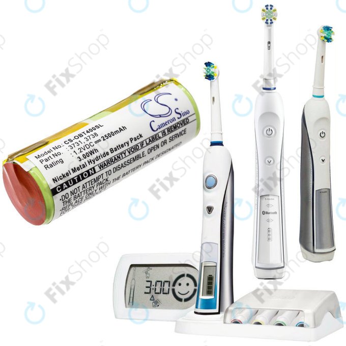 Bateria do Oral-B Professional Care, Triumph, 2500mAh, Ni-MH, 1.2V, 3731, HQ