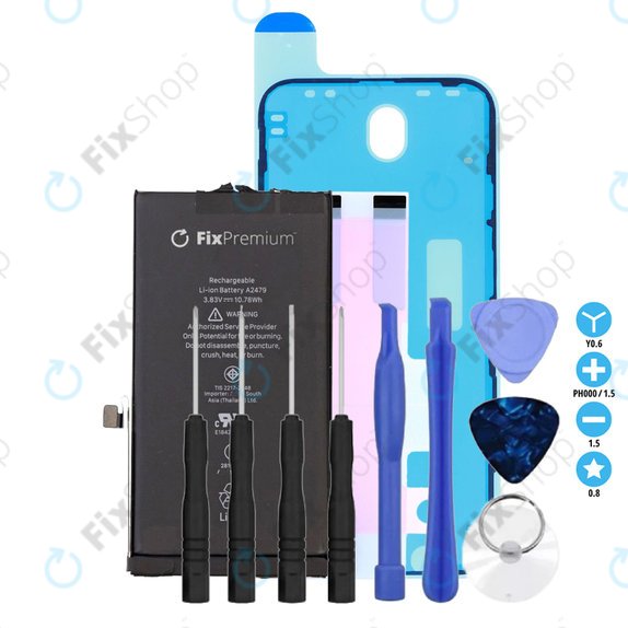 Bateria dla iPhone 12, 12 Pro, 2815mAh, Klej (Adhesive), Narzędzia, FixPremium