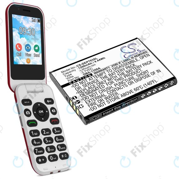 Bateria do Doro 7030, 7031, DFC-0270, 7080, 1200mAh, Li-Ion, 3.7V, DBX-1350A, HQ