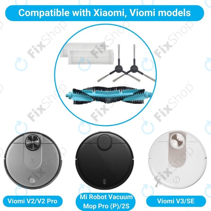 Zestaw standardowy do Xiaomi Viomi V2, V2 Pro, V3, SE, Mi Robot Vacuum Mop Pro (P), 2S