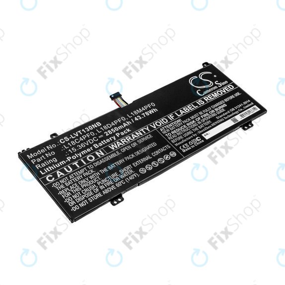 Bateria do Lenovo ThinkBook 13s, 14s, 2850mAh, Li-Pol, 15.36V, L18C4PF0, HQ