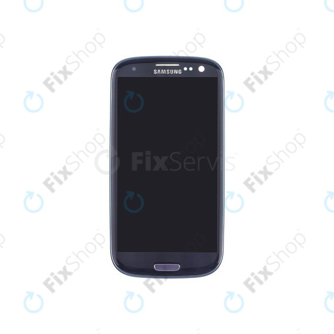 Wyświetlacz OLED do Samsung S3 i9300, Ekran dotykowy z ramką, Pebble Blue