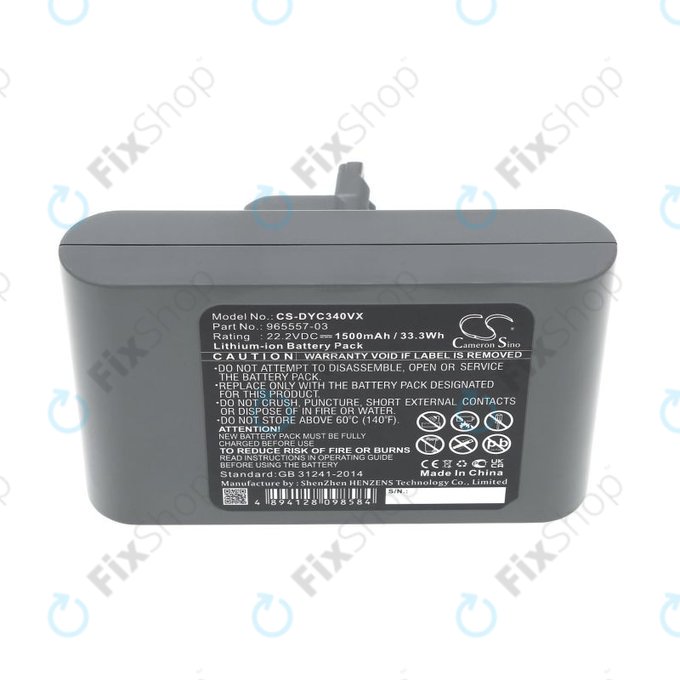 Bateria do Dyson DC31, DC34, DC35, DC44, DC45, DC56, 1500mAh, Li-Ion, 22.2V, 965557-03, HQ