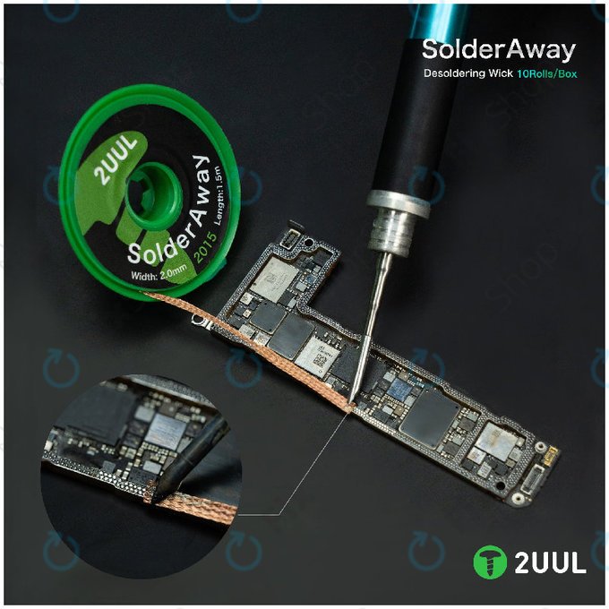 Taśma rozlutownicza (plecionka), Solder Vampire, 2UUL DW11, 10 rolek