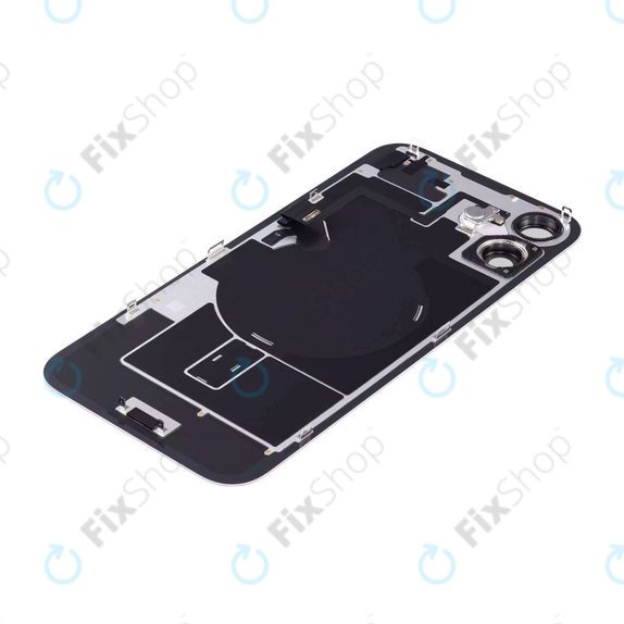 Tylne szkło obudowy z obiektywem aparatu, metalową płytką i magnesami Magsafe do iPhone 16, Różowy, Pink