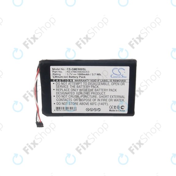 Bateria do Garmin Edge 800, 810, KE37BE49D0DX3, 1000mAh, HQ