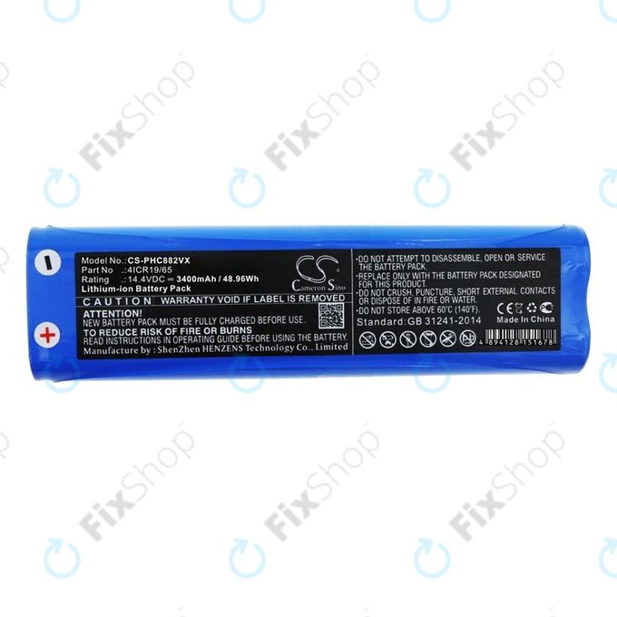 Bateria do Philips SmartPro Active FC8810, FC8820, FC8830, 4ICR19/65, Li-Ion, 14,4V 3400mAh, HQ
