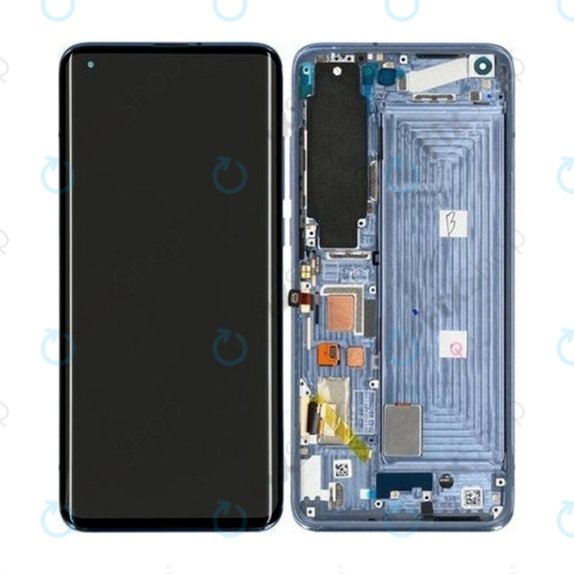 Wyświetlacz do Xiaomi Mi 10, Ekran dotykowy z ramką, 56000500J200, Twilight Grey, Genuine Service Pack