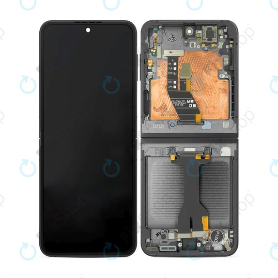 Wyświetlacz OLED do Samsung Galaxy Z Flip 6 F741B, Ekran dotykowy z ramką, Czarny, Black