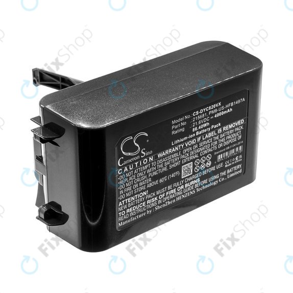 Bateria do Dyson V8, 215681, PM8-US-HFB1497A, Li-Ion, 21,6V 4000mAh, HQ