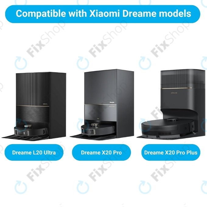 Zestaw części zamiennych do Xiaomi Dreame L20 Ultra, X20 Pro, X20 Pro Plus (2x Główna szczotka, 4x Filtr, 4x Szczotka boczna – czarna, 8x Ściereczka mopująca, 4x Worek na kurz)