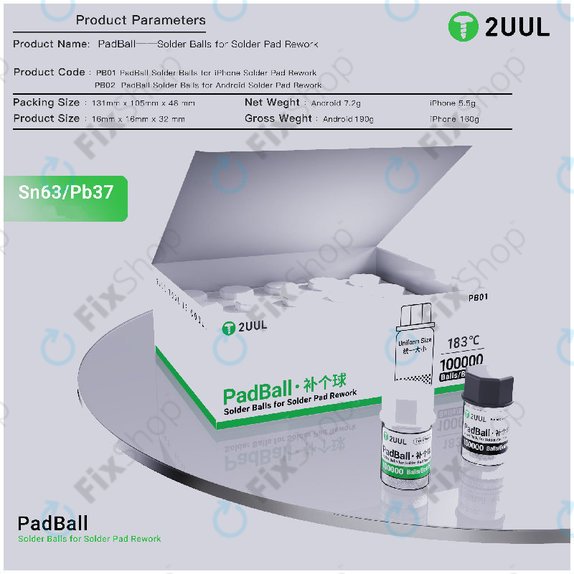 Kulki lutownicze do Android, 2UUL PB02