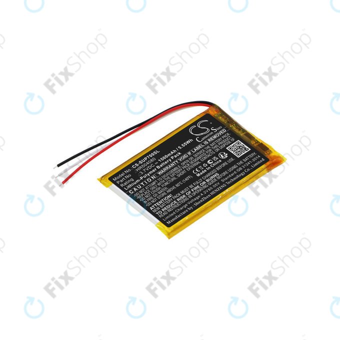 Bateria do Navitel Ms700, Serioux Upq700, 1500mAh, Li-Pol, 3.7V, HR504080, HQ