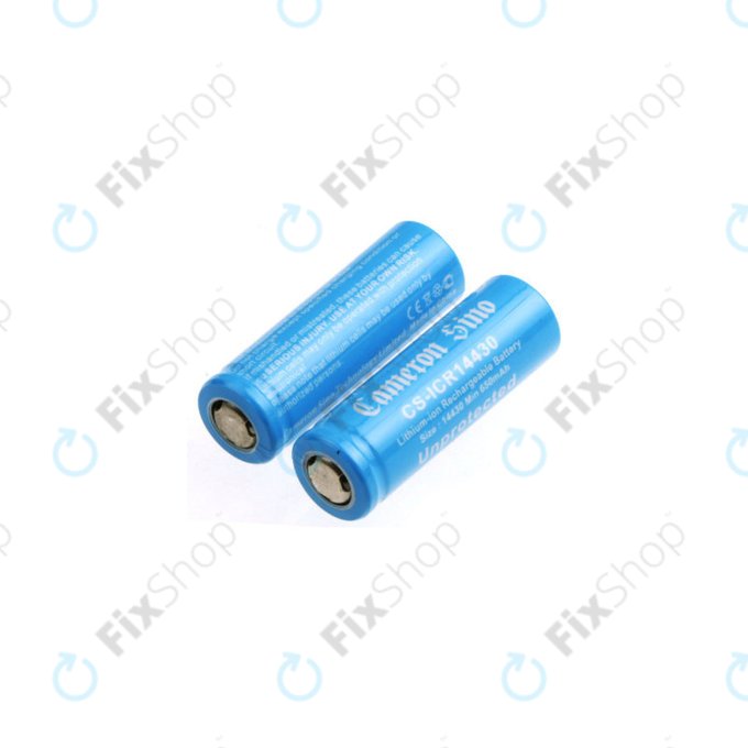 Akumulator, 2 szt, 650mAh, Li-ion, 3.7V, 14430, HQ
