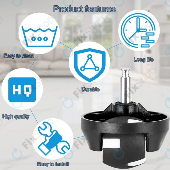 Przednie koło do Eufy Robovac-series, Czarny, Black