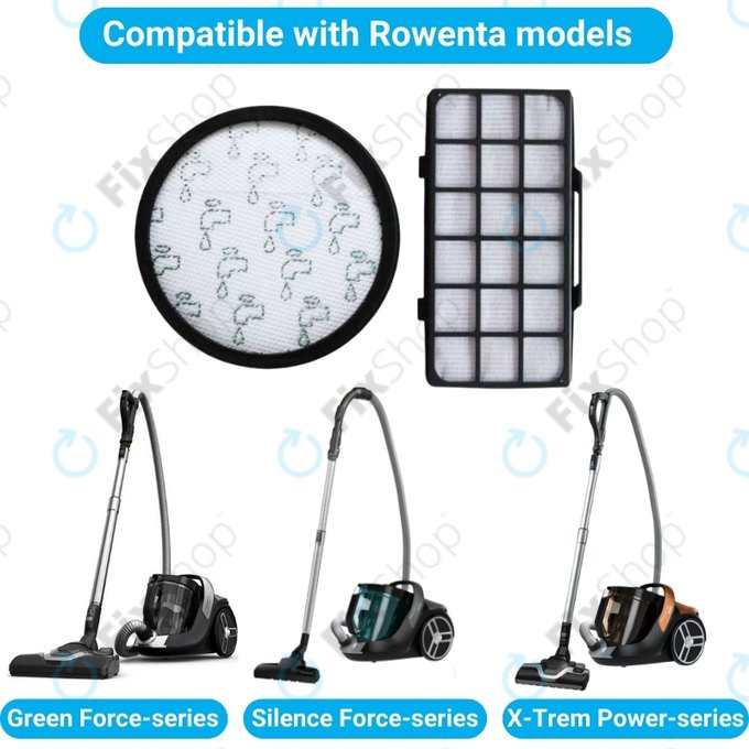 Filtr HEPA z filtrem przeciwpyłowym zmywalnym ZR006001 do Rowenta Silence Force, X-Trem Power
