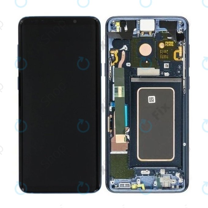 Wyświetlacz do Samsung S9 Plus G965F, G965FD, Ekran dotykowy z ramką, GH97-21691D, GH97-21722D, GH97-21692D, Coral Blue, Genuine Service Pack