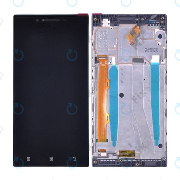 Wyświetlacz do Lenovo P70, Ekran dotykowy z ramką, Czarny, Black, TFT