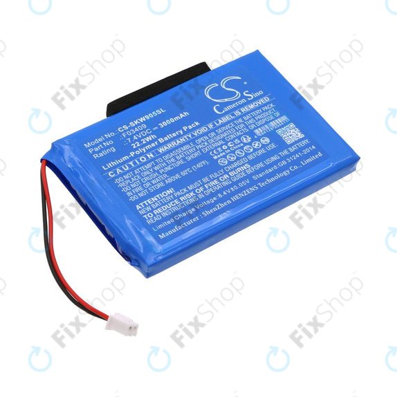 Bateria do Satlink WS-6902, WS-6905, 3000mAh, Li-Pol, 7.4V, F03409, HQ