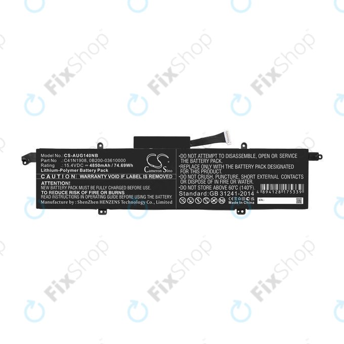 Bateria do Asus ROG Zephyrus G14 Ga401, 4850mAh, Li-Pol, 15.4V, C41N1908, HQ