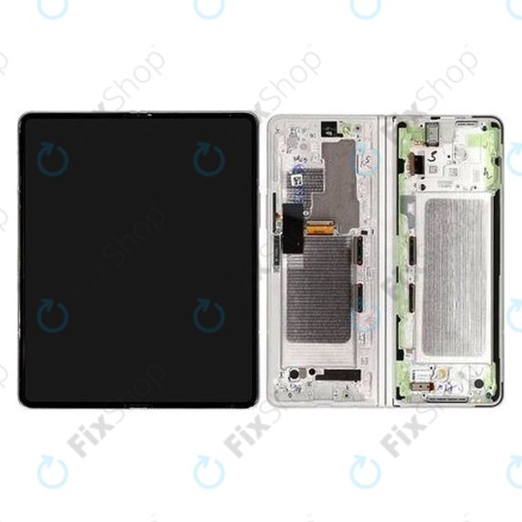 Wyświetlacz do Samsung Z Fold 3 F926B, Ekran dotykowy z ramką, GH82-26283C, GH82-26284C, Phantom Silver, Genuine Service Pack