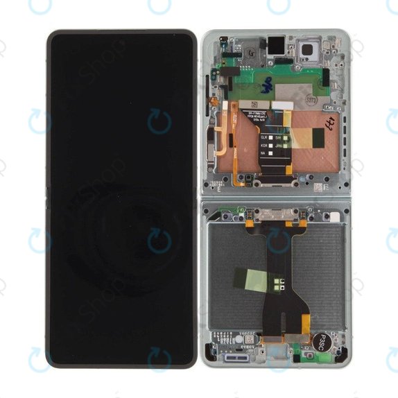 Wyświetlacz LCD + ekran dotykowy + ramka do Samsung Z Flip 7 F766B, Mint, GH82-37581E, Genuine Service Pack