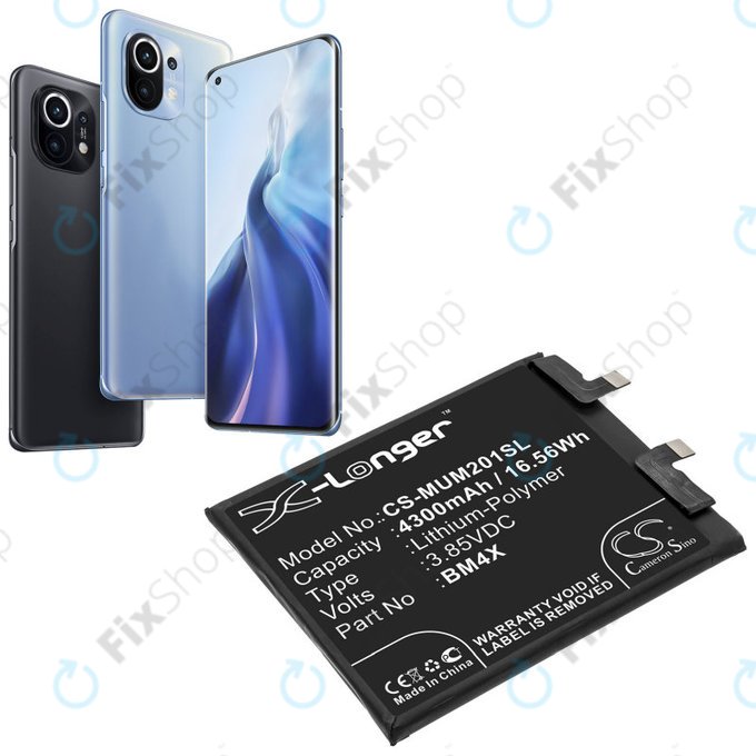 Bateria dla Xiaomi Mi 11, 4300mAh, Li-Pol, 3.85 V, BM4X, HQ