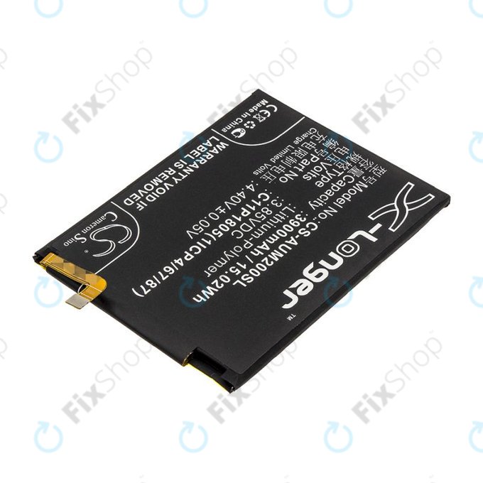 Bateria do Asus Zenfone Max M2, 3900mAh, Li-Pol, 3.85V, C11P1805 (1ICP4/67/87), HQ